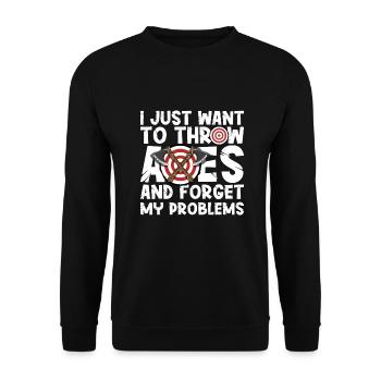 Axt Werfen - Unisex Pullover - Schwarz - Vorne - Alina (178cm) & Michal (187cm)