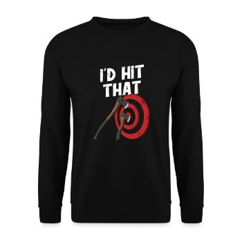 Axt Werfen - Unisex Pullover - Schwarz - Vorne - Alina (178cm) & Michal (187cm)