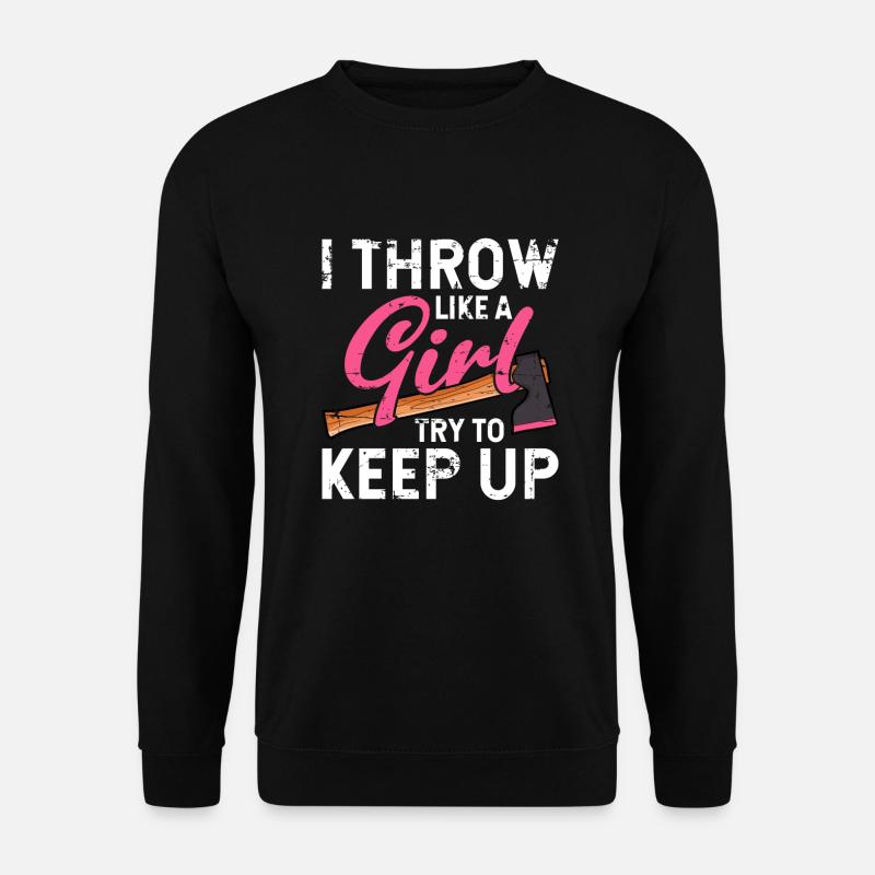 Throwing an axe - Unisex Sweatshirt - black