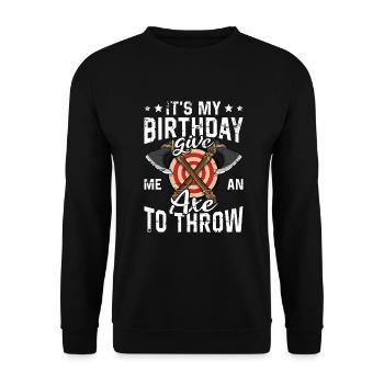 Lancer une hache - Sweat-shirt Unisexe - noir - Devant - Alina (178cm) & Michal (187cm)