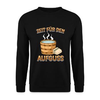 Sauna - Unisex Pullover - Schwarz - Vorne - Alina (178cm) & Michal (187cm)