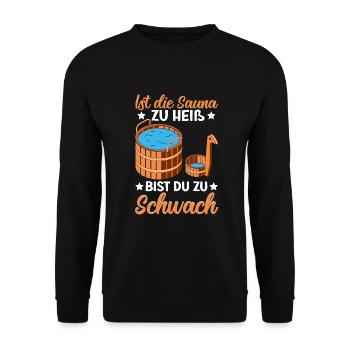 Sauna - Unisex Pullover - Schwarz - Vorne - Alina (178cm) & Michal (187cm)