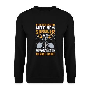 Sondeln - Unisex Pullover - Schwarz - Vorne - Alina (178cm) & Michal (187cm)