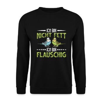 Wellensittich Vogel - Unisex Pullover - Schwarz - Vorne - Alina (178cm) & Michal (187cm)