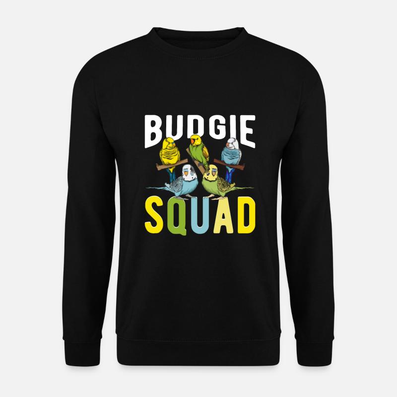 Wellensittich Vogel - Unisex Pullover - Schwarz