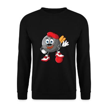 Petanque Boule Game Set Boccia - Unisex Sweatshirt - black - Front - Alina (178cm) & Michal (187cm)