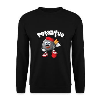 Petanque Boule Game Set Boccia - Unisex Sweatshirt - black - Front - Alina (178cm) & Michal (187cm)
