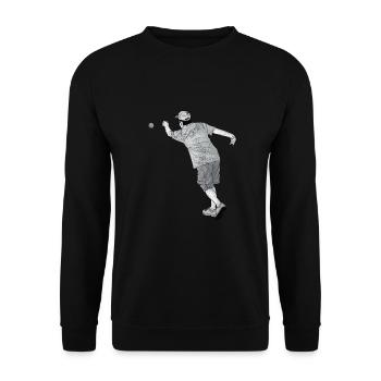 Petanque Boule Game Set Boccia - Unisex Pullover - Schwarz - Vorne - Alina (178cm) & Michal (187cm)