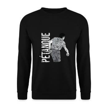 Petanque Boule Game Set Boccia - Unisex Sweatshirt - black - Front - Alina (178cm) & Michal (187cm)
