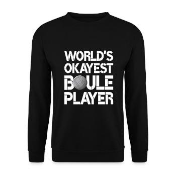 Petanque Boule Game Set Boccia - Unisex Sweatshirt - black - Front - Alina (178cm) & Michal (187cm)