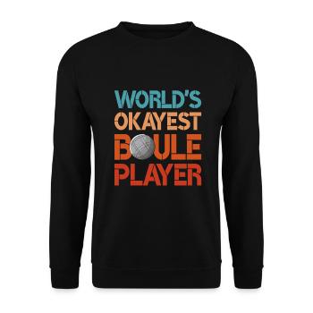 Petanque Boule Game Set Boccia - Unisex Sweatshirt - black - Front - Alina (178cm) & Michal (187cm)