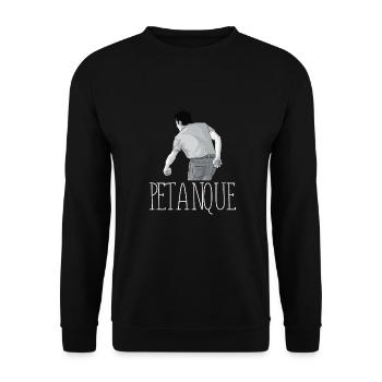 Petanque Boule Game Set Boccia - Unisex Sweatshirt - black - Front - Alina (178cm) & Michal (187cm)