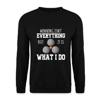 Petanque Boule Game Set Boccia - Unisex Sweatshirt - black - Front - Alina (178cm) & Michal (187cm)
