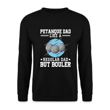 Petanque Boule Game Set Boccia - Unisex Sweatshirt - black - Front - Alina (178cm) & Michal (187cm)