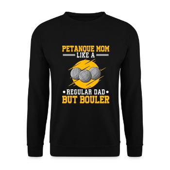 Petanque Boule Game Set Boccia - Unisex Sweatshirt - black - Front - Alina (178cm) & Michal (187cm)