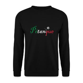 Petanque Boule Game Set Boccia - Unisex Sweatshirt - black - Front - Alina (178cm) & Michal (187cm)