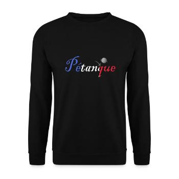 Petanque Boule Game Set Boccia - Unisex Sweatshirt - black - Front - Alina (178cm) & Michal (187cm)