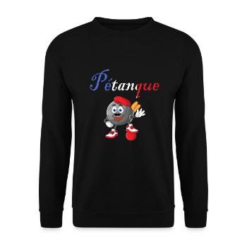 Petanque Boule Game Set Boccia - Unisex Sweatshirt - black - Front - Alina (178cm) & Michal (187cm)