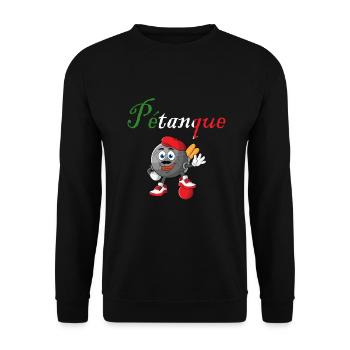 Petanque Boule Game Set Boccia - Unisex Sweatshirt - black - Front - Alina (178cm) & Michal (187cm)