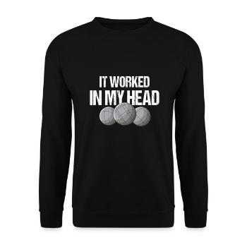 Petanque Boule Game Set Boccia - Unisex Sweatshirt - black - Front - Alina (178cm) & Michal (187cm)