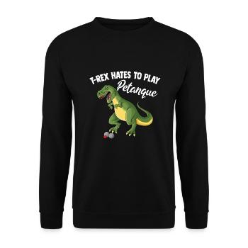 Petanque Boule Game Set Boccia - Unisex Sweatshirt - black - Front - Alina (178cm) & Michal (187cm)