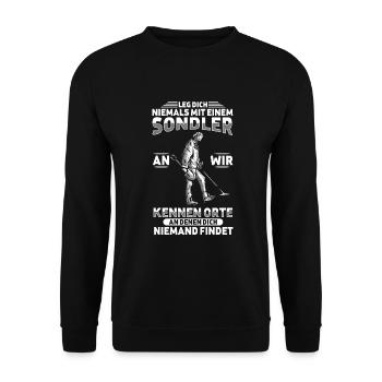 Sondeln - Unisex Pullover - Schwarz - Vorne - Alina (178cm) & Michal (187cm)