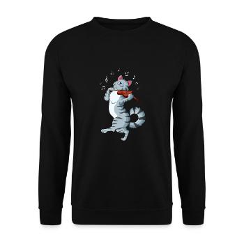 Geige Violine Viola Cello Musiker Instrument - Unisex Pullover - Schwarz - Vorne - Alina (178cm) & Michal (187cm)