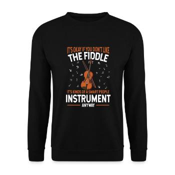 Geige Violine Viola Cello Musiker Instrument - Unisex Pullover - Schwarz - Vorne - Alina (178cm) & Michal (187cm)