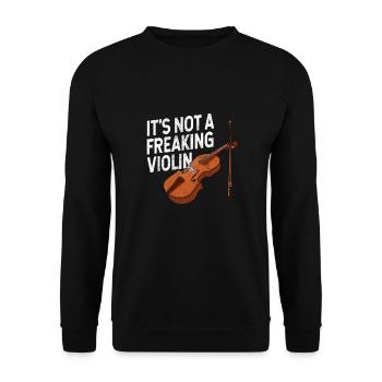 Geige Violine Viola Cello Musiker Instrument - Unisex Pullover - Schwarz - Vorne - Alina (178cm) & Michal (187cm)