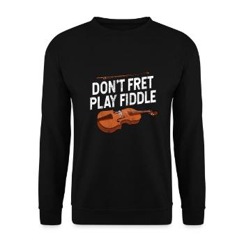 Geige Violine Viola Cello Musiker Instrument - Unisex Pullover - Schwarz - Vorne - Alina (178cm) & Michal (187cm)