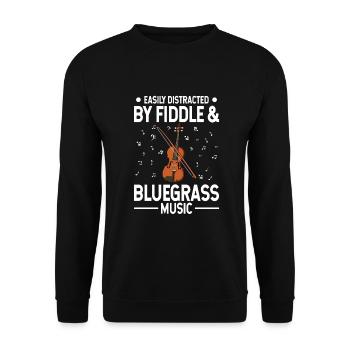 Geige Violine Viola Cello Musiker Instrument - Unisex Pullover - Schwarz - Vorne - Alina (178cm) & Michal (187cm)