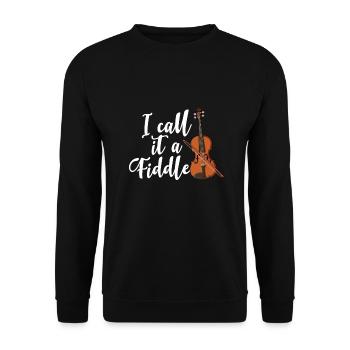 Geige Violine Viola Cello Musiker Instrument - Unisex Pullover - Schwarz - Vorne - Alina (178cm) & Michal (187cm)