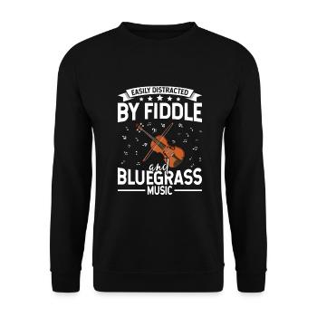 Geige Violine Viola Cello Musiker Instrument - Unisex Pullover - Schwarz - Vorne - Alina (178cm) & Michal (187cm)