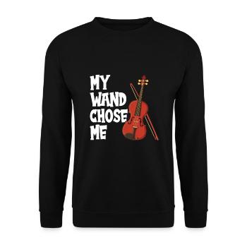 Geige Violine Viola Cello Musiker Instrument - Unisex Pullover - Schwarz - Vorne - Alina (178cm) & Michal (187cm)