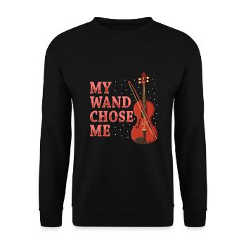 Geige Violine Viola Cello Musiker Instrument - Unisex Pullover - Schwarz - Vorne - Alina (178cm) & Michal (187cm)