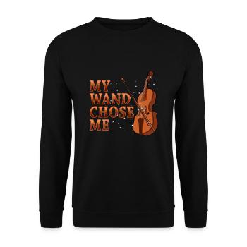 Geige Violine Viola Cello Musiker Instrument - Unisex Pullover - Schwarz - Vorne - Alina (178cm) & Michal (187cm)