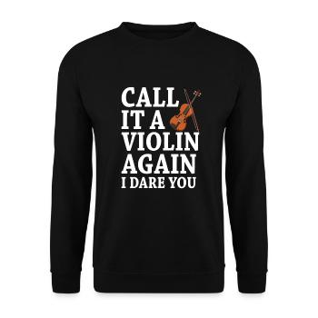Geige Violine Viola Cello Musiker Instrument - Unisex Pullover - Schwarz - Vorne - Alina (178cm) & Michal (187cm)