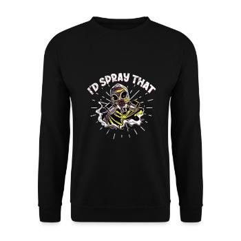Car Painter Sprayer Paints - Unisex Sweatshirt - black - Front - Alina (178cm) & Michal (187cm)