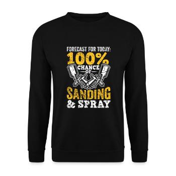 Car Painter Sprayer Paints - Unisex Sweatshirt - black - Front - Alina (178cm) & Michal (187cm)