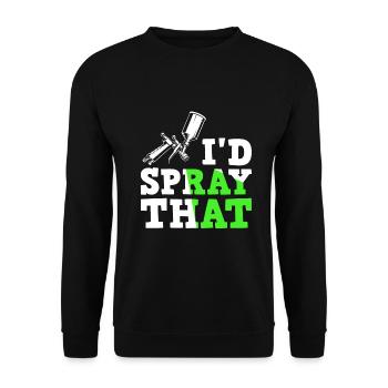 Car Painter Sprayer Paints - Unisex Sweatshirt - black - Front - Alina (178cm) & Michal (187cm)