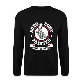 Car Painter Sprayer Paints - Unisex Sweatshirt - black - Front - Alina (178cm) & Michal (187cm)