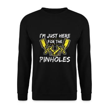 Car Painter Sprayer Paints - Unisex Sweatshirt - black - Front - Alina (178cm) & Michal (187cm)