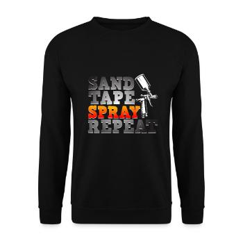 Car Painter Sprayer Paints - Unisex Sweatshirt - black - Front - Alina (178cm) & Michal (187cm)