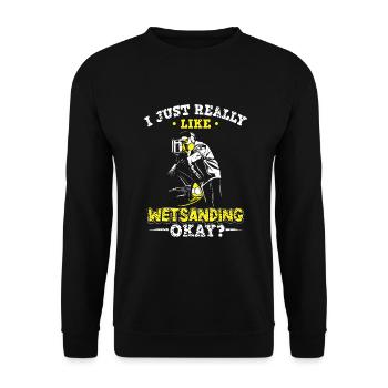 Car Painter Sprayer Paints - Unisex Sweatshirt - black - Front - Alina (178cm) & Michal (187cm)