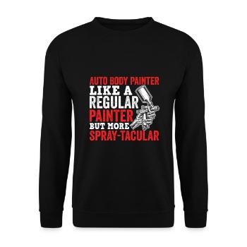 Car Painter Sprayer Paints - Unisex Sweatshirt - black - Front - Alina (178cm) & Michal (187cm)