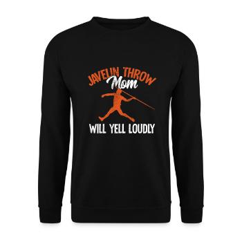 Speerwurfstrecker Leichtathletik Speerwerfer - Unisex Pullover - Schwarz - Vorne - Alina (178cm) & Michal (187cm)