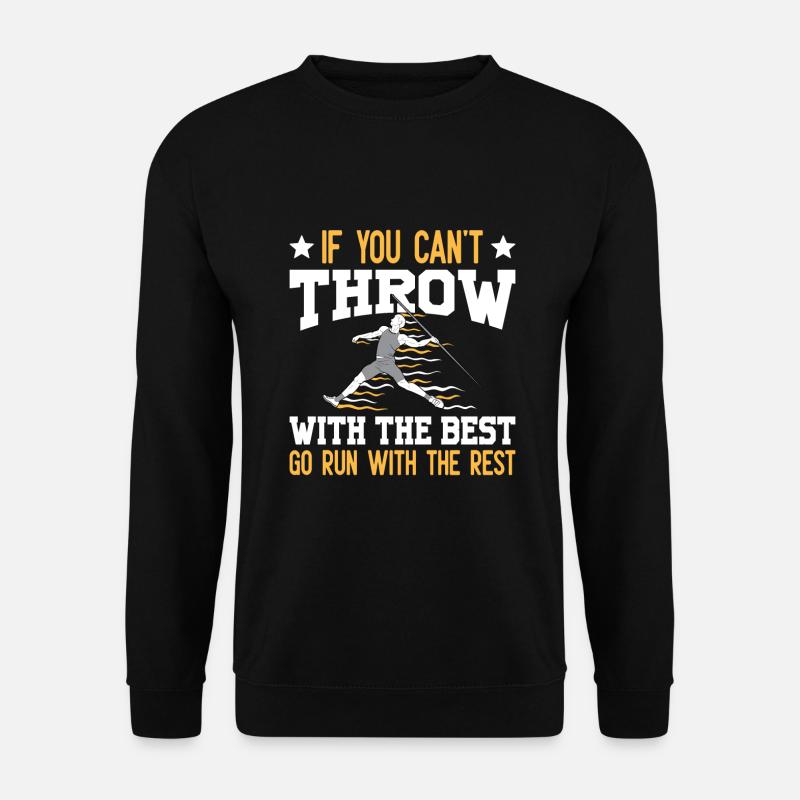 Speerwurfstrecker Leichtathletik Speerwerfer - Unisex Pullover - Schwarz