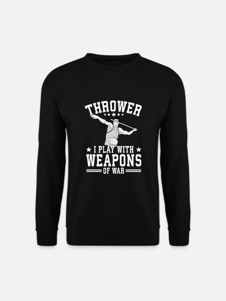 Speerwurfstrecker Leichtathletik Speerwerfer - Unisex Pullover - Schwarz