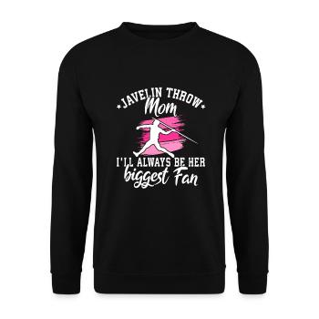 Speerwurfstrecker Leichtathletik Speerwerfer - Unisex Pullover - Schwarz - Vorne - Alina (178cm) & Michal (187cm)