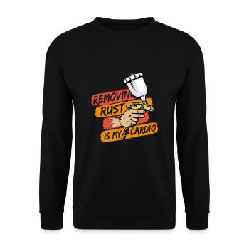 Auto Body Painter Auto Maler Sprayer - Unisex Sweatshirt - black - Front - Alina (178cm) & Michal (187cm)